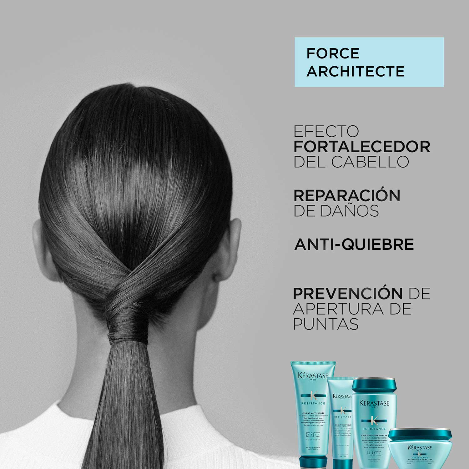 BAIN FORCE ARCHITECTE 250 ML (CABELLO LIGERAMENTE DEBILITADO Y DAÑADO)